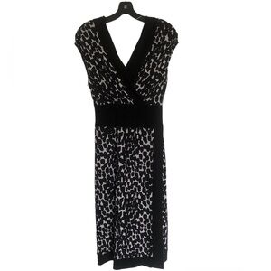 Le Chateau | Black/White Wrap Dress
